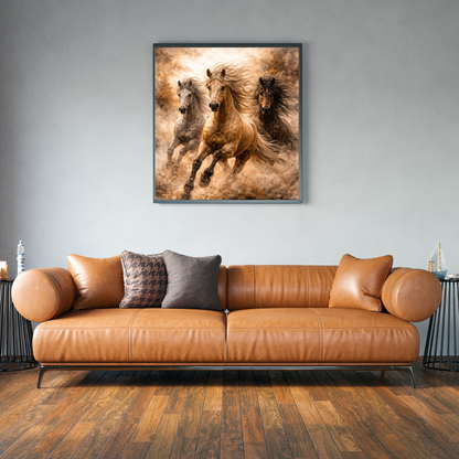 Unstoppable Force – Running Wild Horses Canvas Wall Art