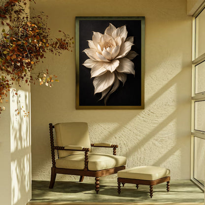 Golden Edge Lotus – Luxury Sculpted Floral Wall Art