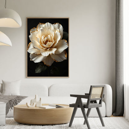 minimal canvas wall art in modern living room interior