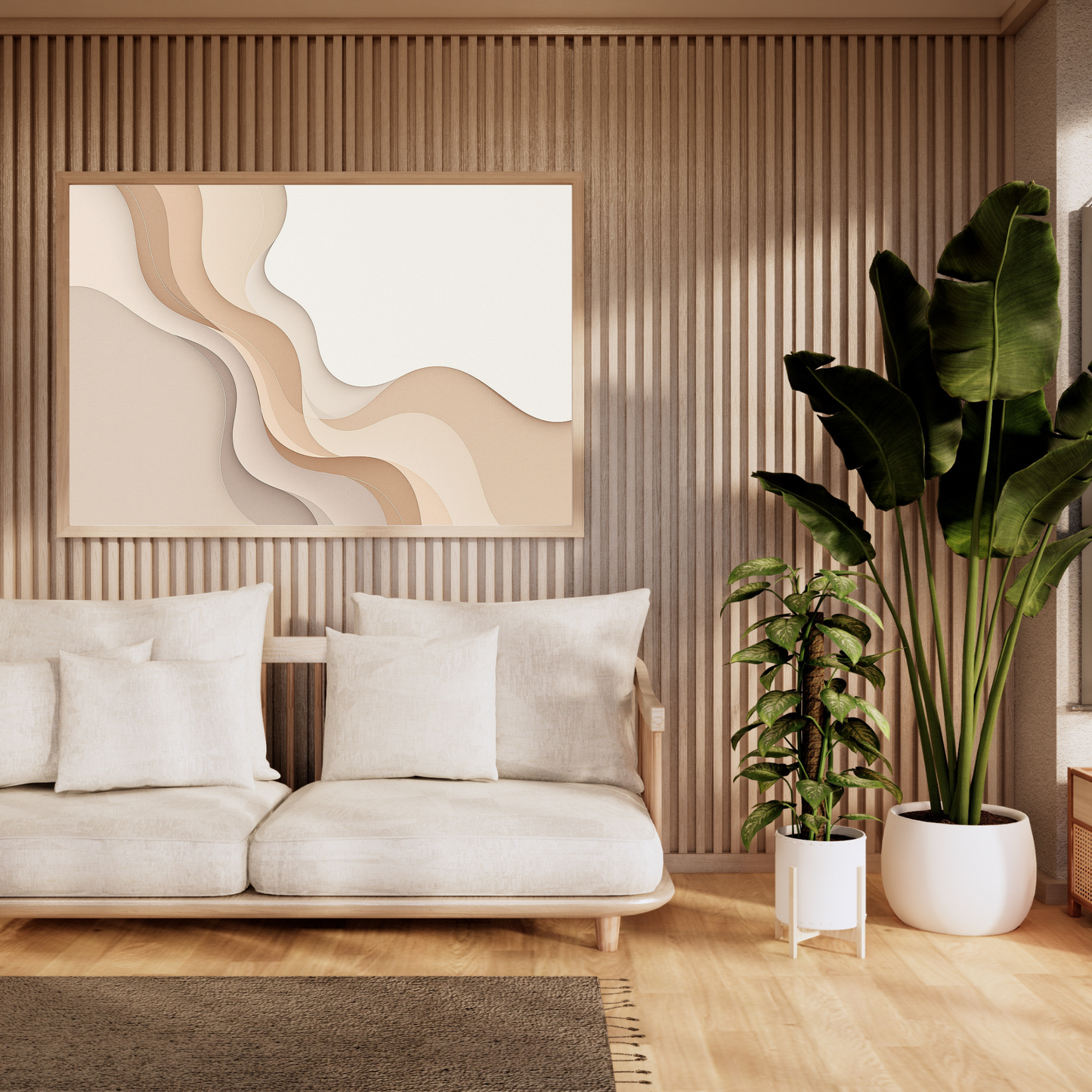 Élan Beige – Luxury Textured Neutral Canvas Art