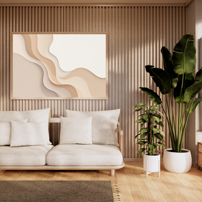Élan Beige – Luxury Textured Neutral Canvas Art