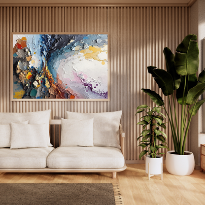 Modern Textured Abstract Canvas – Bold Color Statement Art for Contemporary Spaces