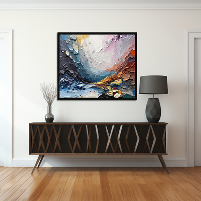 Modern Textured Abstract Canvas – Bold Color Statement Art for Contemporary Spaces