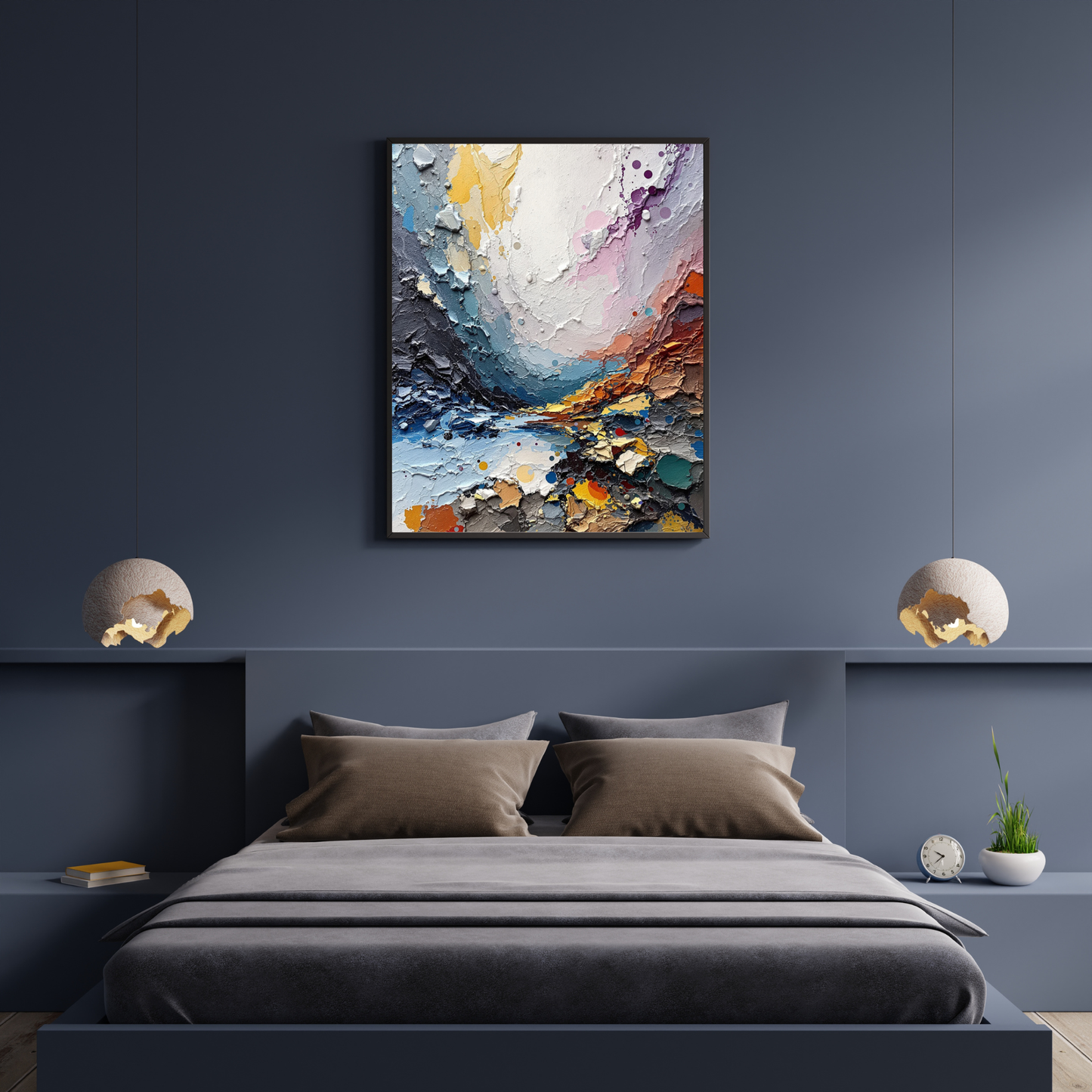Modern Textured Abstract Canvas – Bold Color Statement Art for Contemporary Spaces