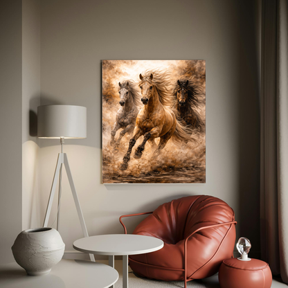 Unstoppable Force – Running Wild Horses Canvas Wall Art