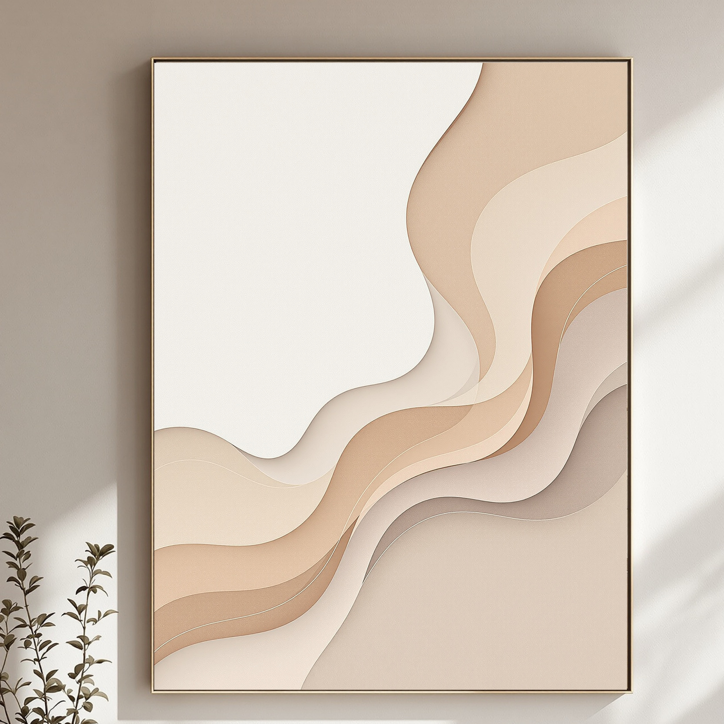 Élan Beige – Luxury Textured Neutral Canvas Art