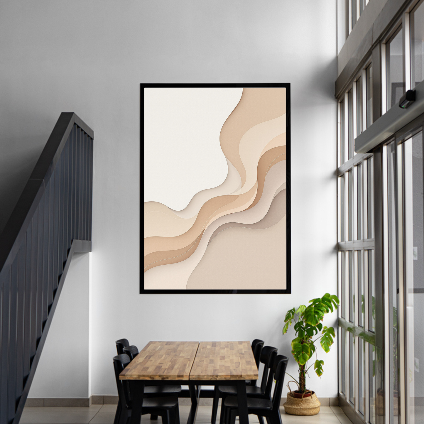 Élan Beige – Luxury Textured Neutral Canvas Art