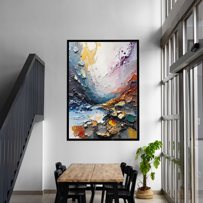Modern Textured Abstract Canvas – Bold Color Statement Art for Contemporary Spaces