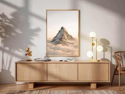 Above the Clouds – Mountain Peak Fine Art Wall Art, Minimal Nature Landscape