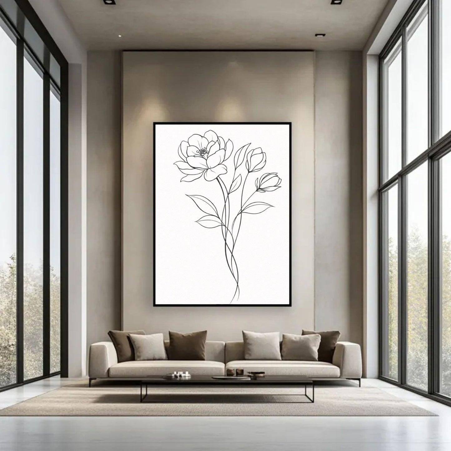 Minimalist Botanical Line Art  – Modern Fine Art Wall Decor