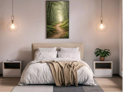 Forest Path Fine Art  – Calm Green Landscape Wall Decor