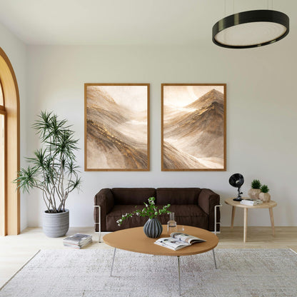 NOIRÉ Dune Flow I – Textured Abstract Landscape Canvas