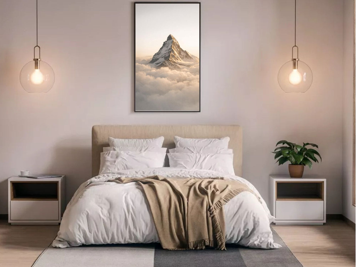 Above the Clouds – Mountain Peak Fine Art Wall Art, Minimal Nature Landscape