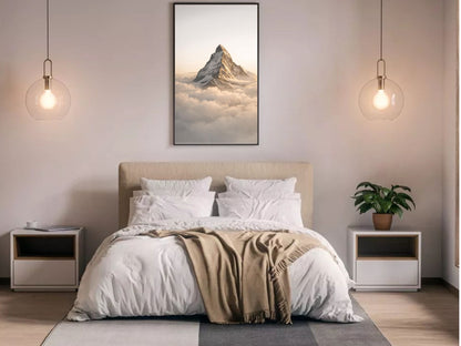 Above the Clouds – Mountain Peak Fine Art Wall Art, Minimal Nature Landscape
