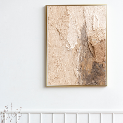 Textured Neutral Abstract Canvas Wall Art – Modern Minimal Statement Piece