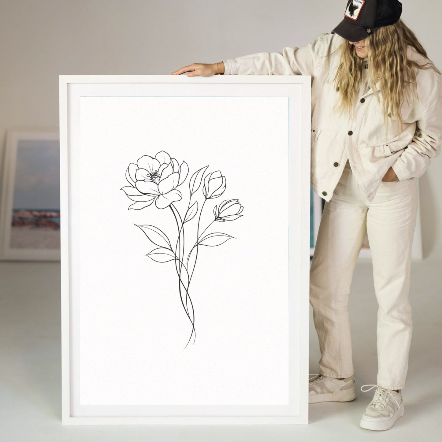 Minimalist Botanical Line Art  – Modern Fine Art Wall Decor