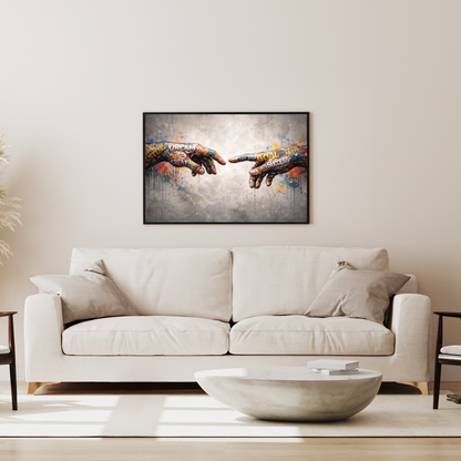 Between Dream & Success – Graffiti Hands Canvas Wall Art