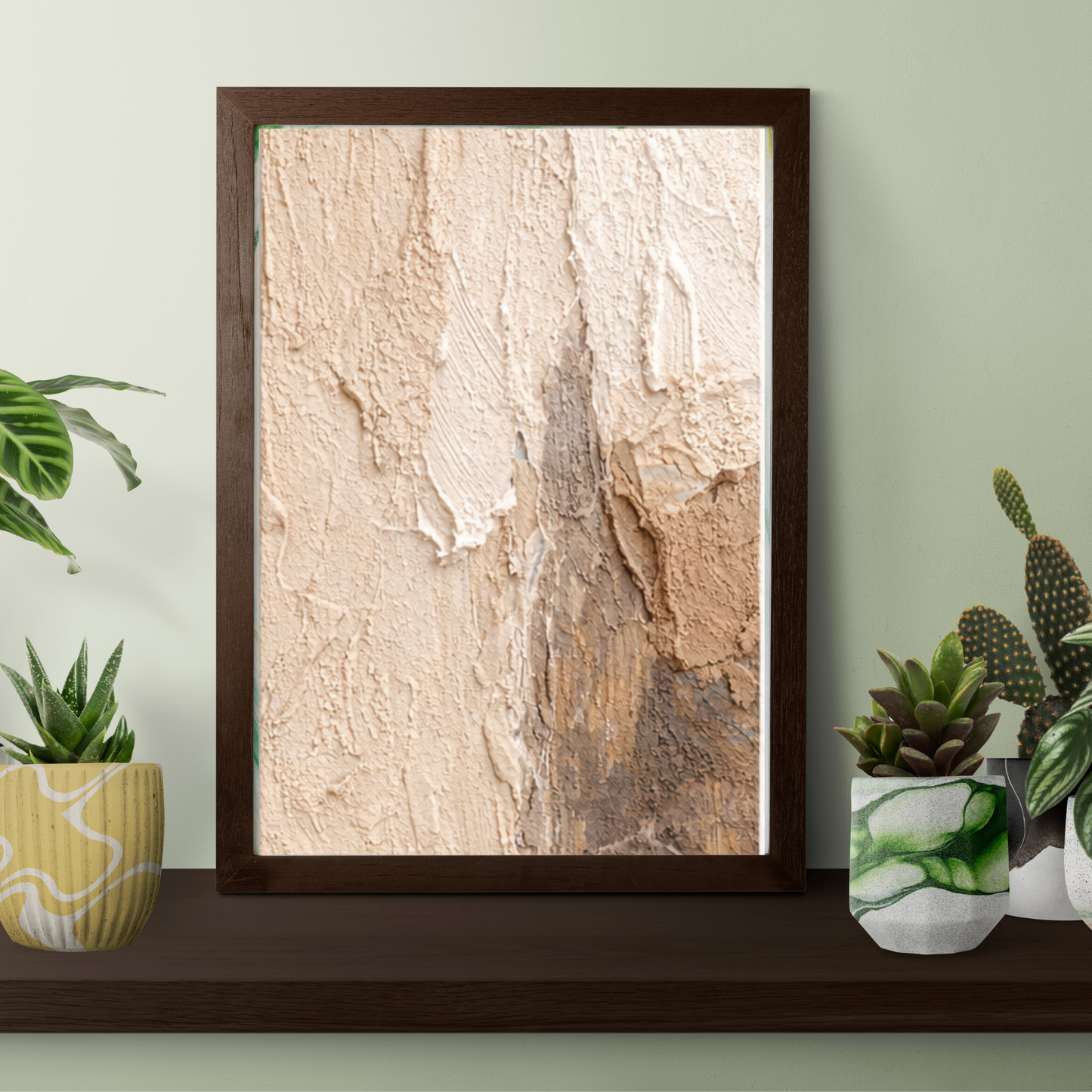 Textured Neutral Abstract Canvas Wall Art – Modern Minimal Statement Piece