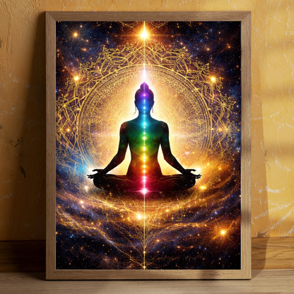 Awakened Energy – Chakra Meditation Canvas Wall Art