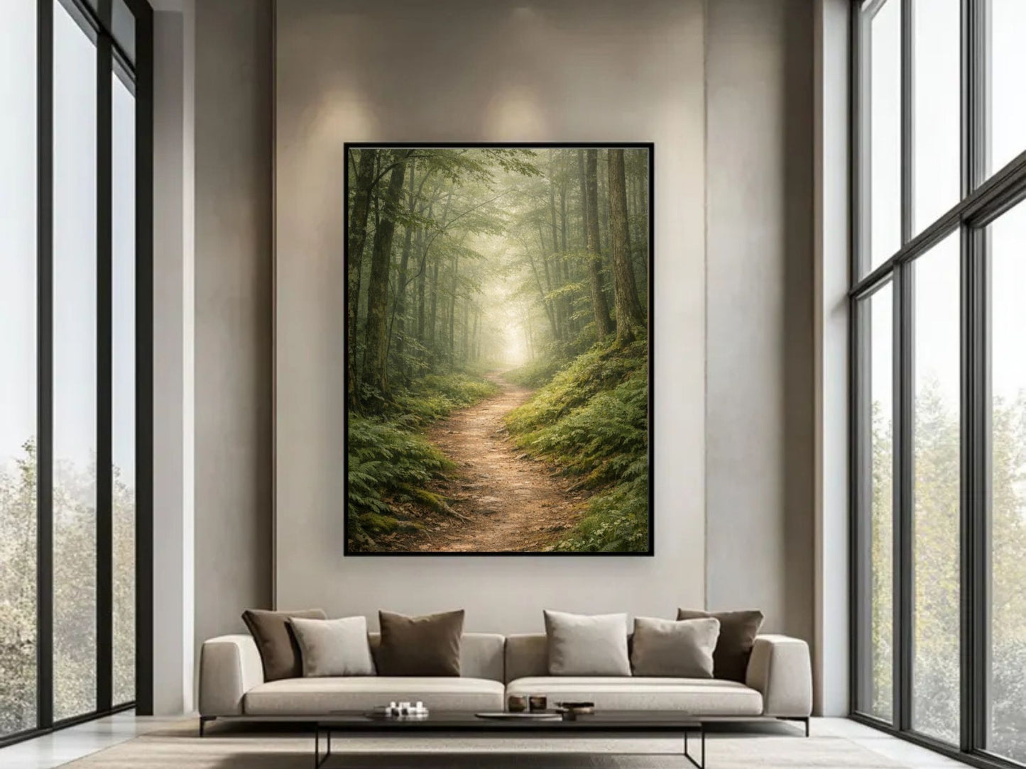 Forest Path Fine Art  – Calm Green Landscape Wall Decor