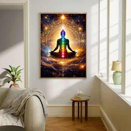 Awakened Energy – Chakra Meditation Canvas Wall Art