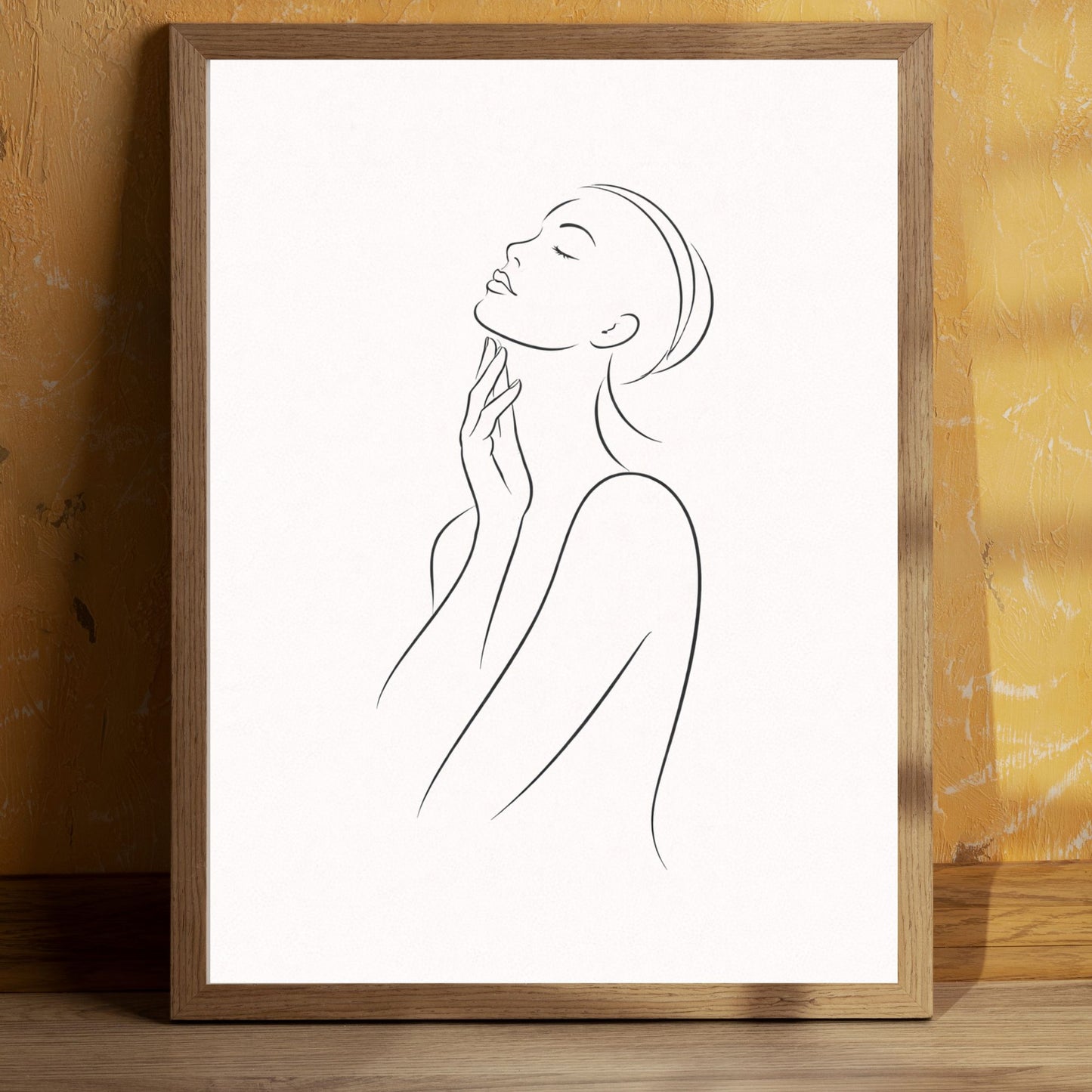 Minimalist Line Art Woman Portrait – Modern Fine Art Wall