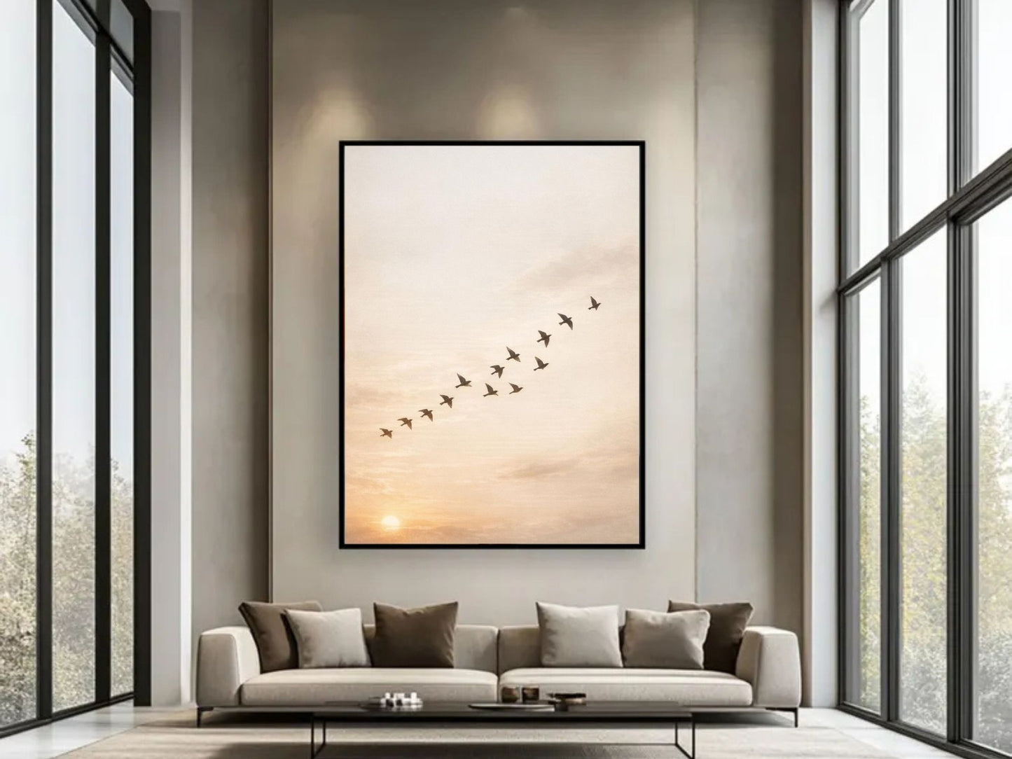 Birds in Flight Fine Art  – Minimalist Nature Wall Decor