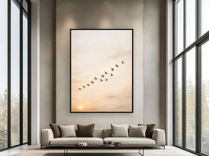 Birds in Flight Fine Art  – Minimalist Nature Wall Decor