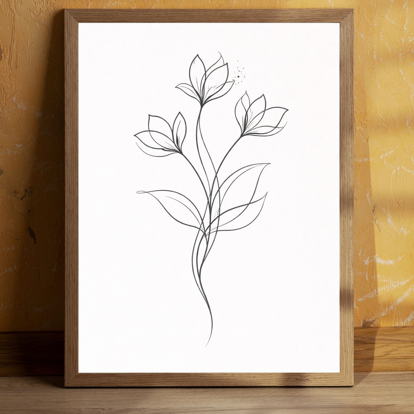 Minimalist Botanical Line Art – Modern Fine Art Wall