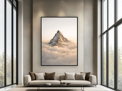 Above the Clouds – Mountain Peak Fine Art Wall Art, Minimal Nature Landscape