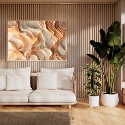 Terracotta Flow – Layered Abstract Canvas Art | Stunning Texture and Design