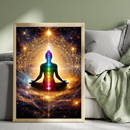 Awakened Energy – Chakra Meditation Canvas Wall Art