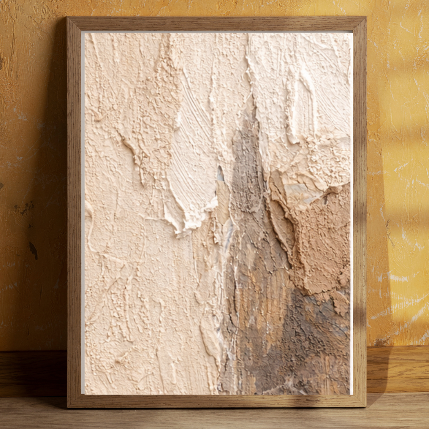 Textured Neutral Abstract Canvas Wall Art – Modern Minimal Statement Piece