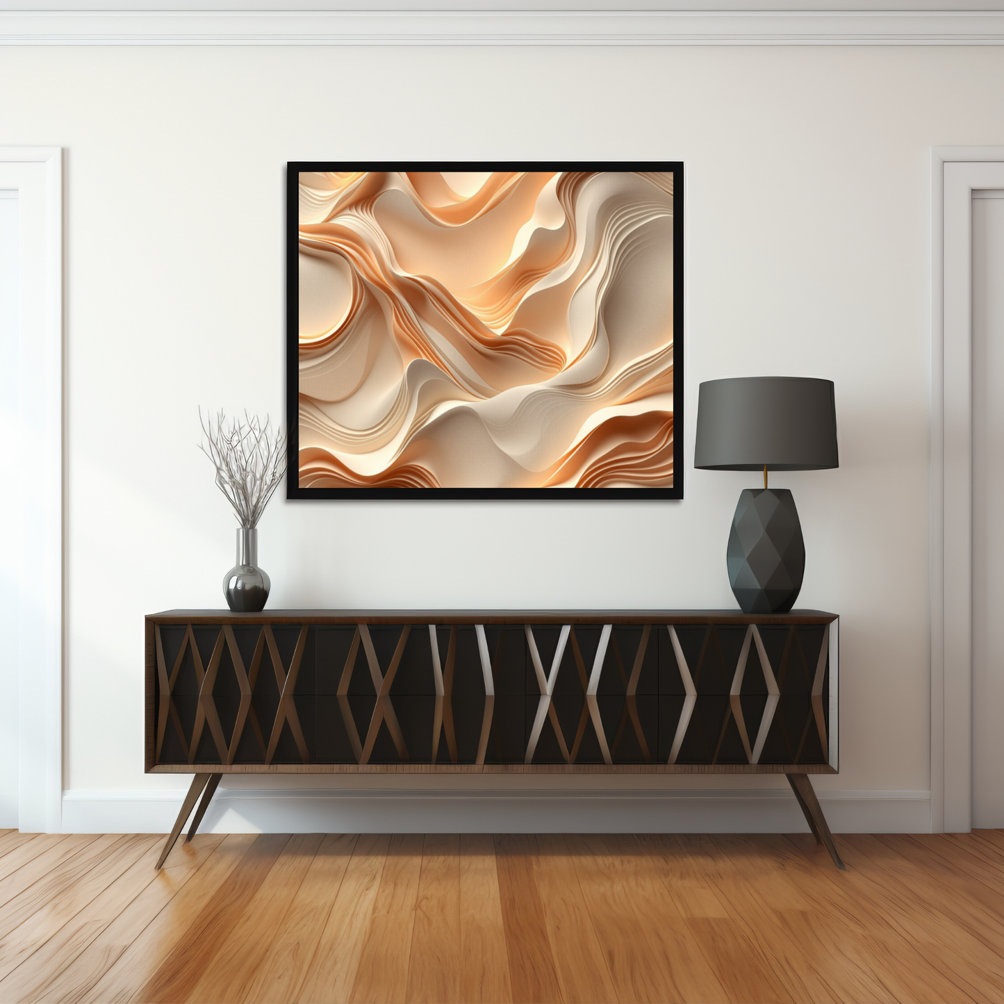 Terracotta Flow – Layered Abstract Canvas Art | Stunning Texture and Design