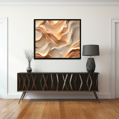 Terracotta Flow – Layered Abstract Canvas Art | Stunning Texture and Design