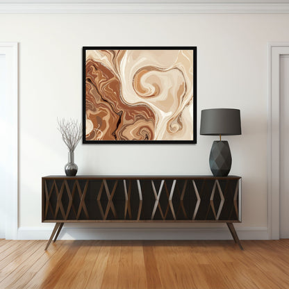 minimal canvas wall art in modern living room interior