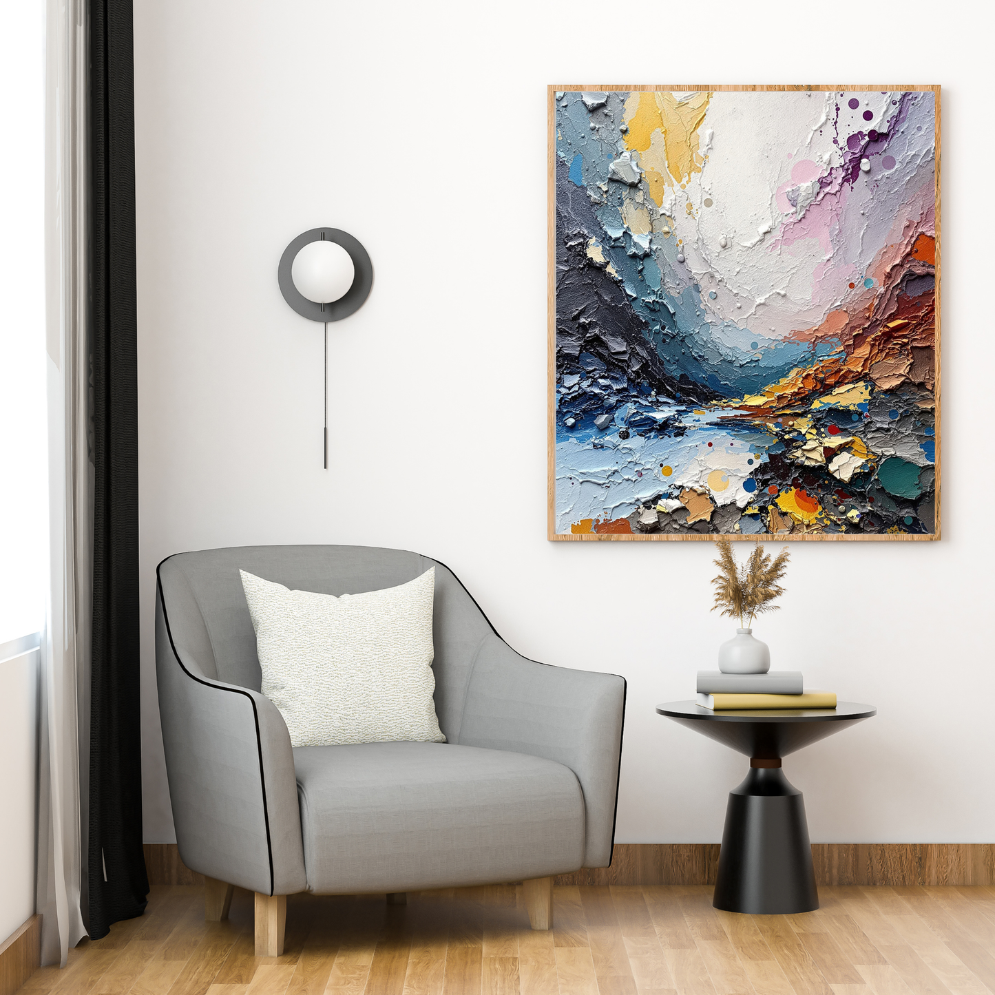 Modern Textured Abstract Canvas – Bold Color Statement Art for Contemporary Spaces