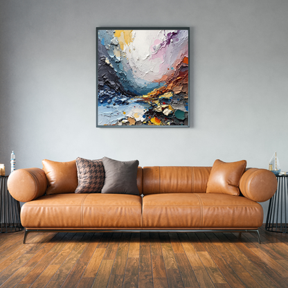 Modern Textured Abstract Canvas – Bold Color Statement Art for Contemporary Spaces