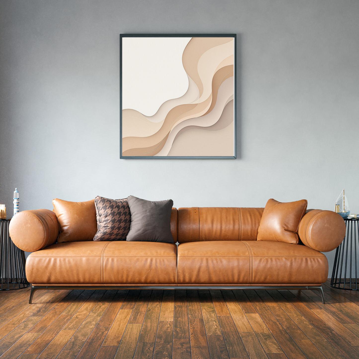 Élan Beige – Luxury Textured Neutral Canvas Art