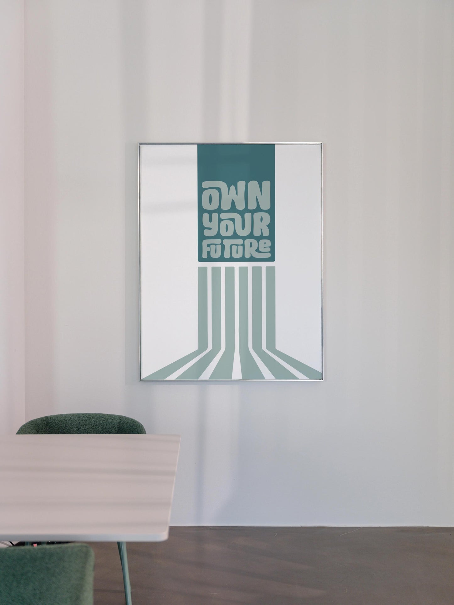 Fine Art Motivational  “Own Your Future” – Modern Retro Wall Art, Minimal  Poster